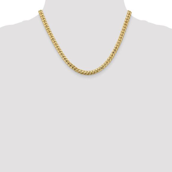 5.5mm, 14k Yellow Gold, Miami Cuban (Curb) Chain Necklace, 18 inch - Picture 2 of 8